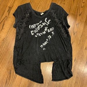 Free People Embellished Asymmetrical Top